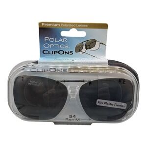 Polar Optics ClipOns Premium Polarized Gray Lenses 54 Rec M CS8010-4